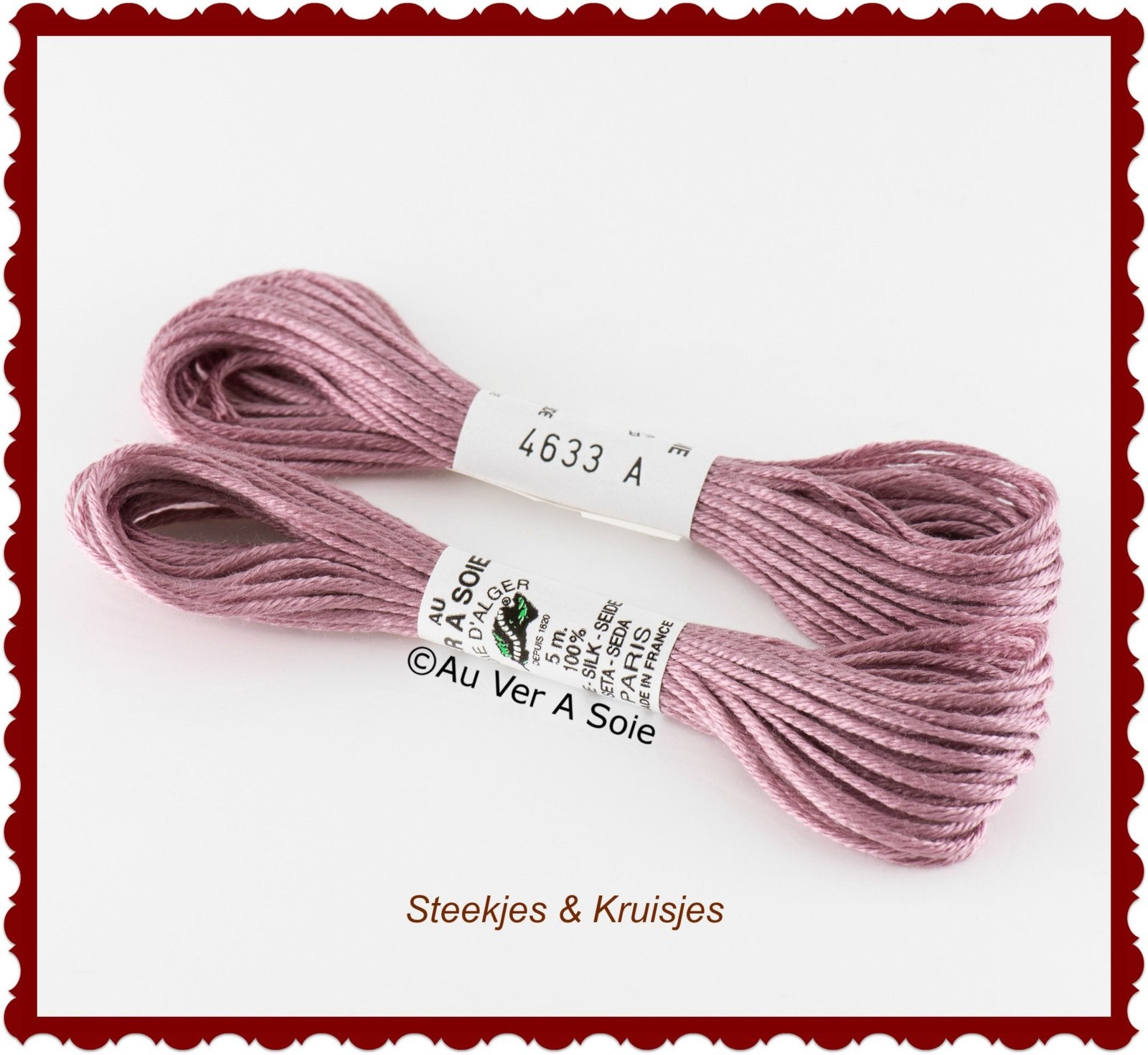 Au ver ie "soie d'alger" silk yarn color no. 4633
