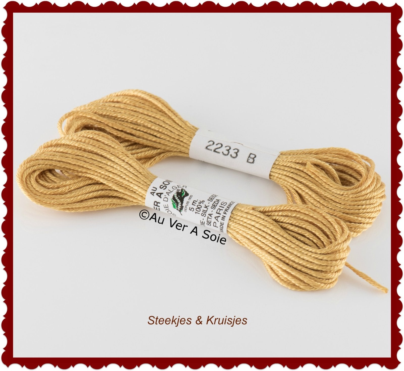 Au ver ie "soie d'alger" silk yarn color no. 2233
