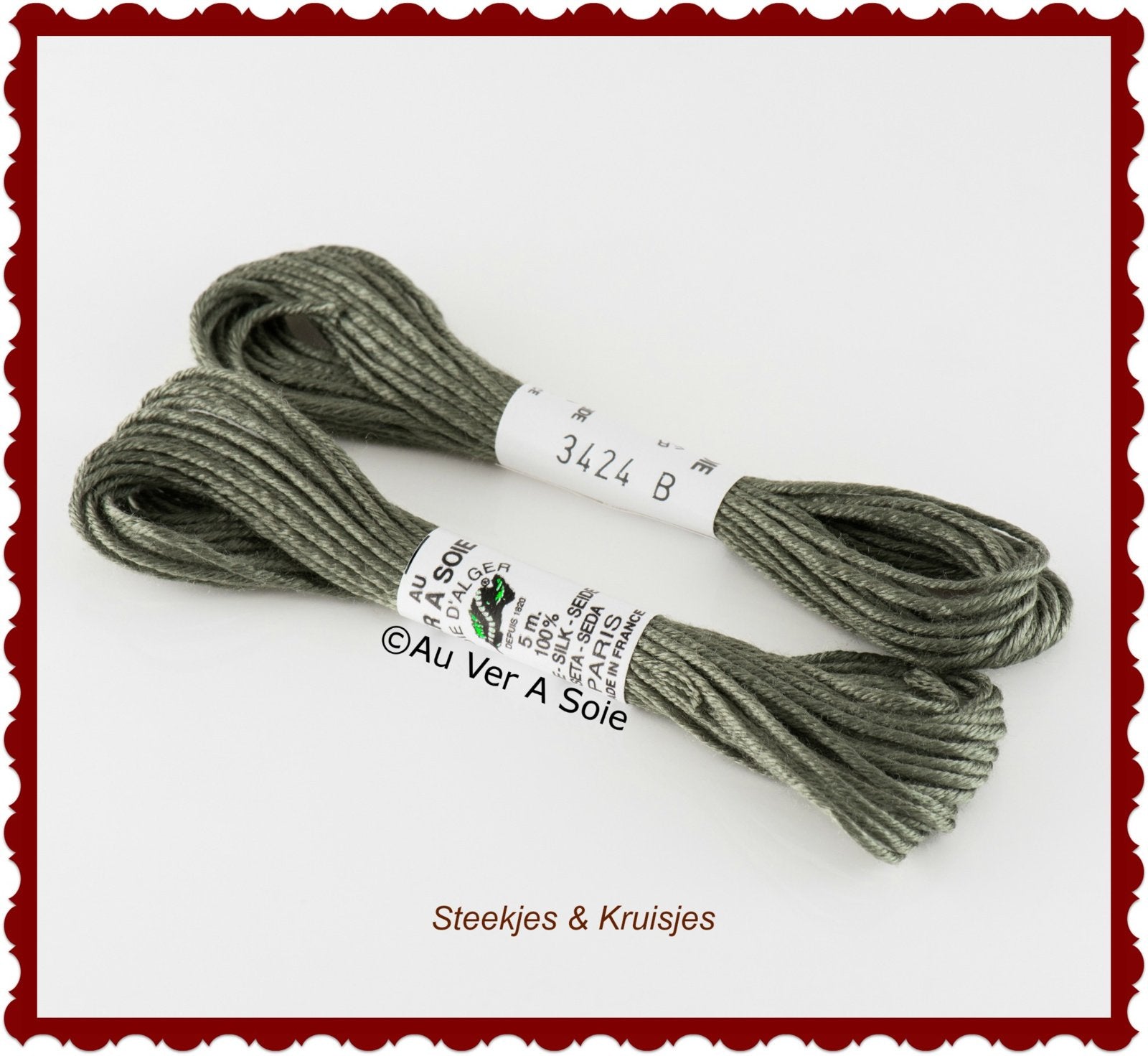 Au ver ie "soie d'alger" silk yarn color no. 3424