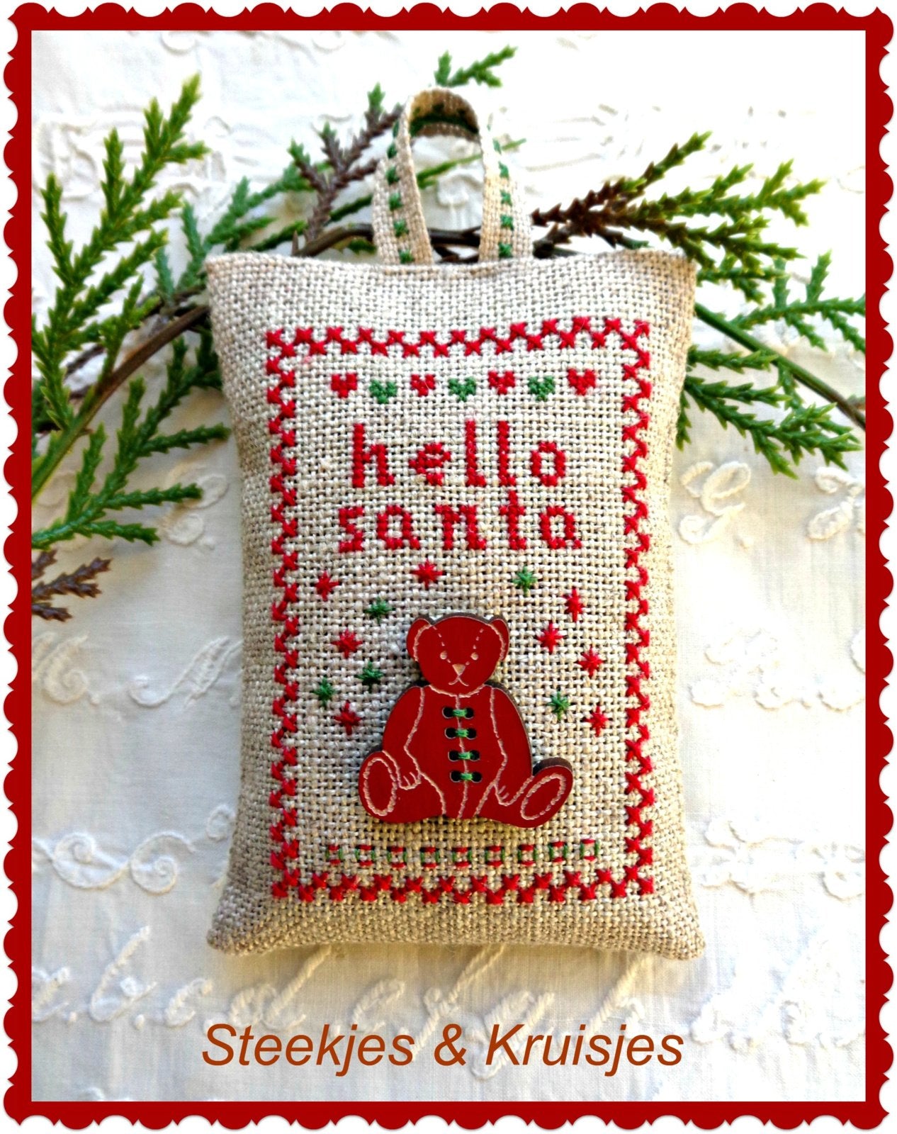 S & K "Hello Santa" Cross Stitch Kit