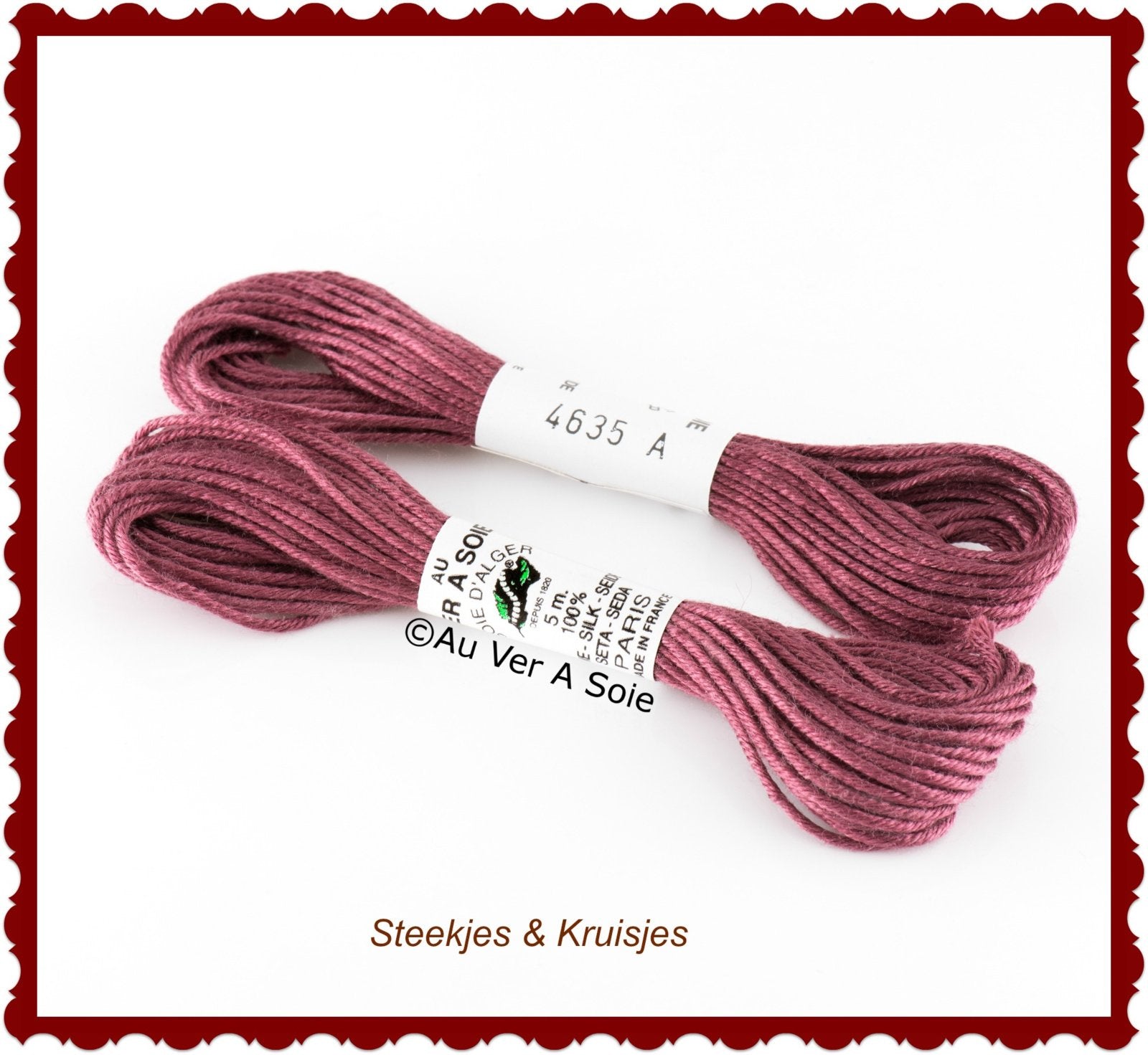 Au ver ie "soie d'alger" silk yarn color no. 4635