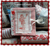 Load image in Gallery view, &lt;transcy&gt;Textile Transfer &quot;Girl With Red Flowers&quot;, dimensions ± 2.4 x 3.2&quot;&lt;/transcy&gt;