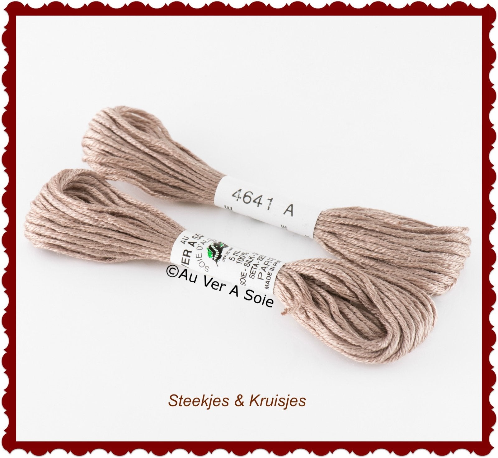 Au ver ie "soie d'alger" silk yarn color no. 4641