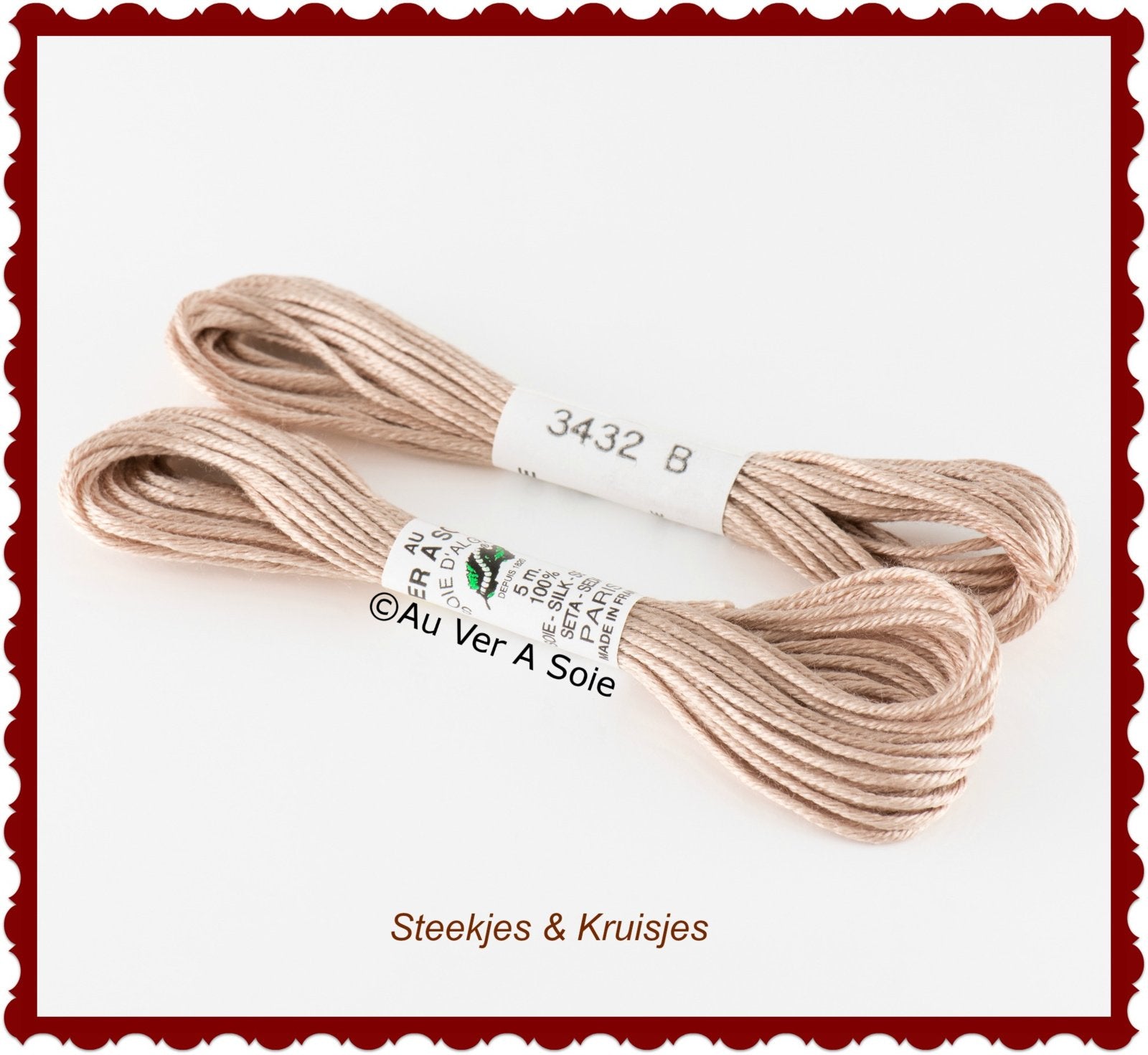 Au ver ie "soie d'alger" silk yarn color no. 3432