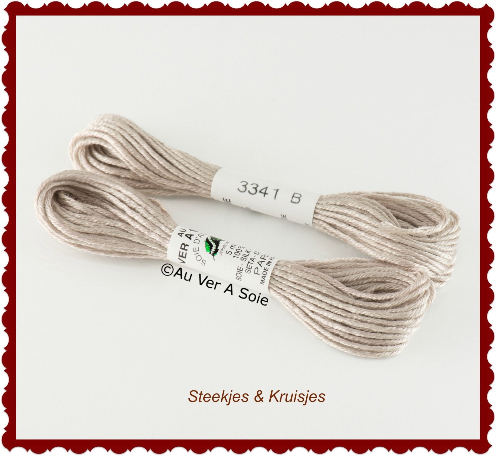Au ver ie "soie d'alger" silk yarn color no. 3341