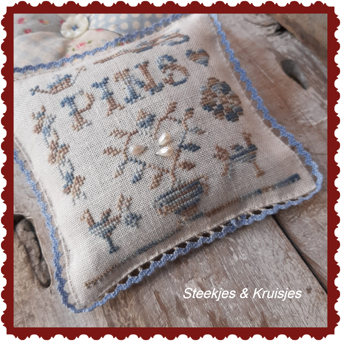 <tc>Pincushion "Pins" Embroidery Pattern or Kit</tc>