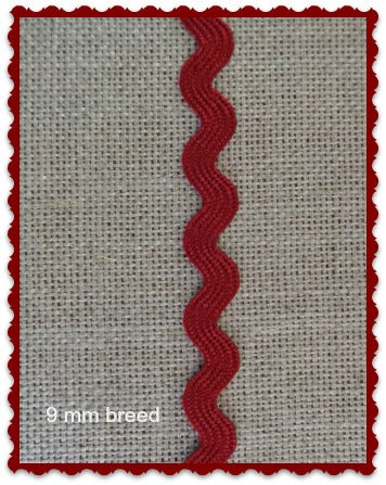 <tc>Ric Rac Burgundy Red Wide 9 mm</tc>
